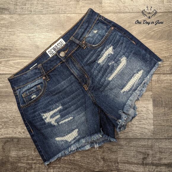 Rewash Girlfriend Denim Shorts Size 2 - Picture 1 of 7